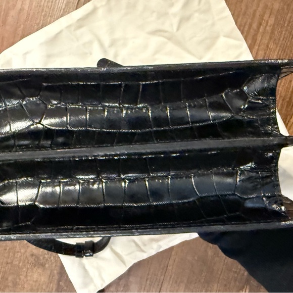 Margesherwood Leather Croc-Embossed Bag in Black - Picture 7 of 12